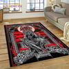 Tappeto Rock Slayer Heavy Metal Band 3D per Camera da Letto Soggiorno Casa Decorazione Divano, Gioco Bambini Grande Tappetino Decorativo Pavimento Regalo
