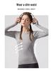 Lulu Women's Seamless Slim Fit Long Sleeve Yoga Top - Breathable, Quick-Drying Sportswear for Autumn & Winter Fitness.