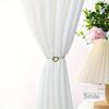 Elegant Heart Shaped Metal Curtain Ties Classic Home Decor Accessories