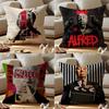 Alfred Hitchcock Cushion Cover Anti-dustmite Pillowcase Invisible Zipper Silky Short Plush Sofa Cushion Cover
