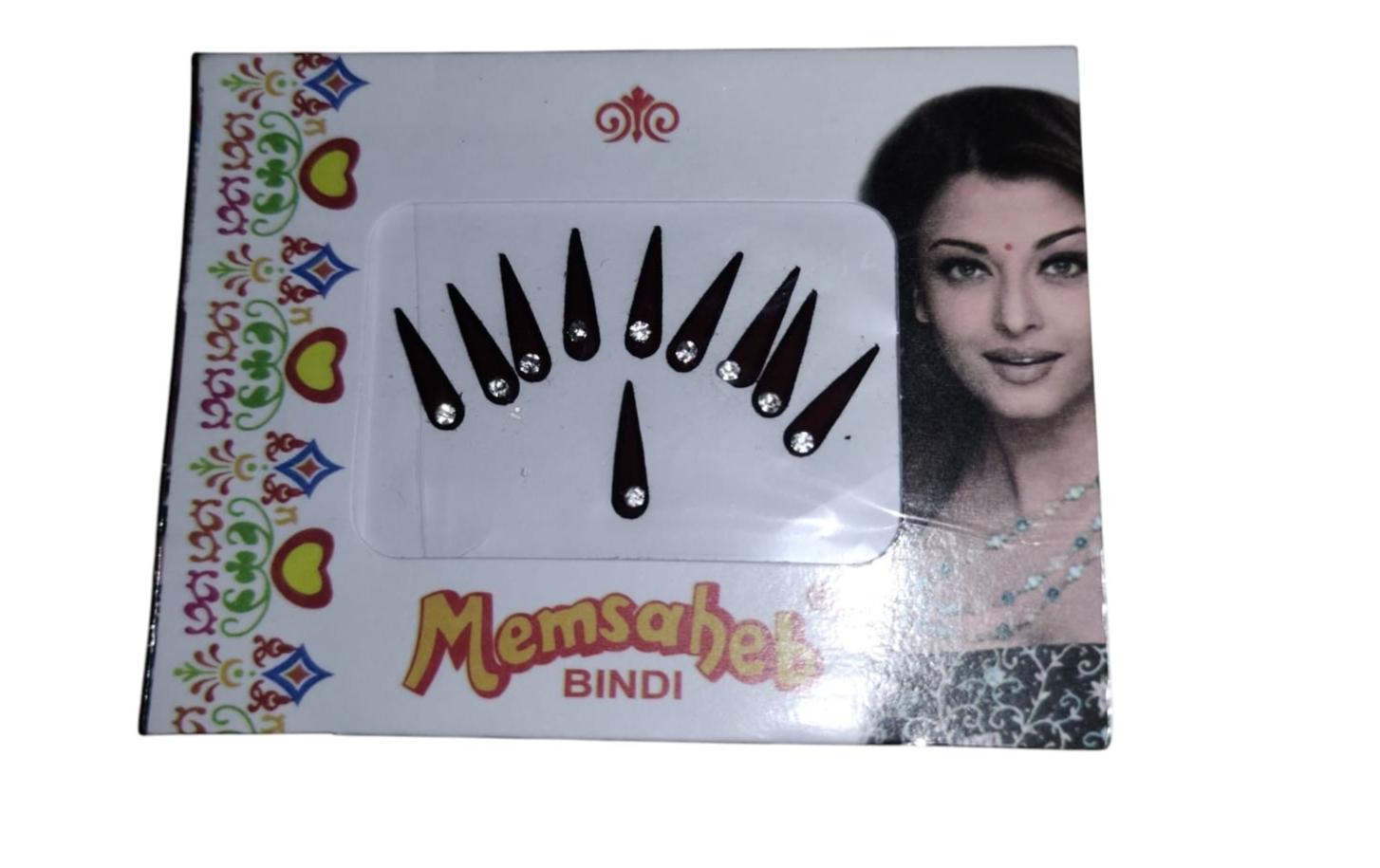 @ Indian Traditional Long Maroon Tilak With Stone Bindi For Women 6gm Zr-2973-60%Off