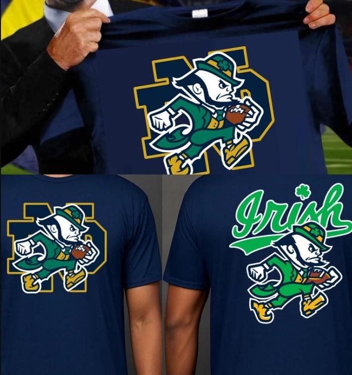 

Notre Dame Fighting Irish 2025 champions short sleeve navy color shirt REPRINT Unisex T-Shirt S