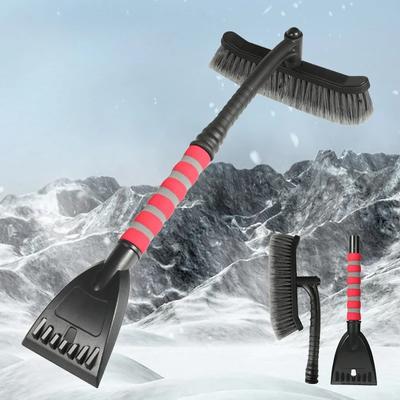 Car Snow Scraper Sweeping Shovel for Winter with EVA Foam Handle Removable 2 IN 1 Ice Scraper Remover Auto Cleaning Tools