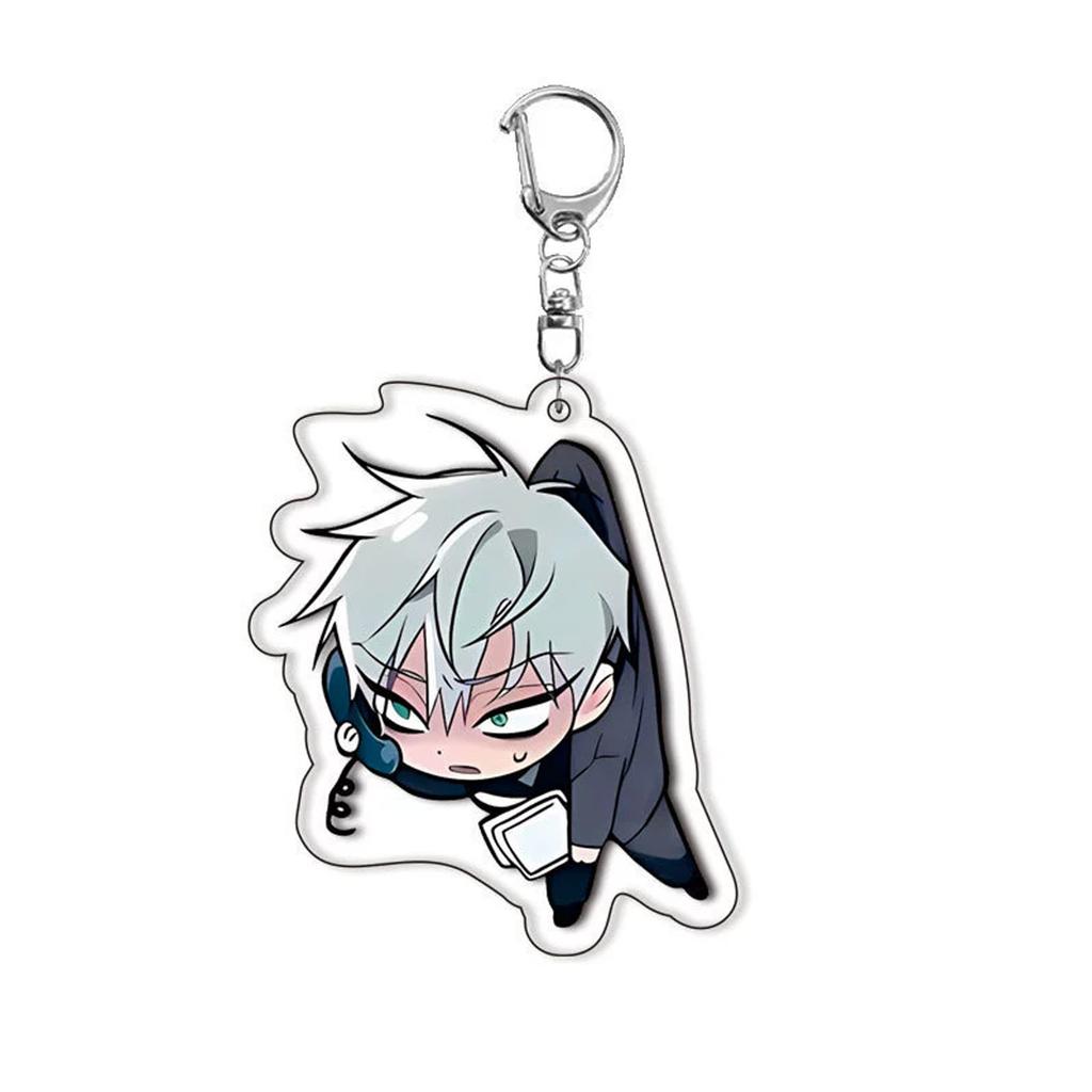 Acrylic Keychain Cartoon Character Shaped Pendant for Bags Accessories Anime Inspired Design Lightweight Durable Material