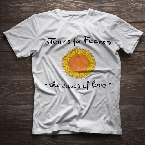 Vintage Tears For Fears Seeds Of Love White Unisex Cotton T-Shirt Tops tees Men's Women's