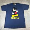 NYTT MED TAGG Vintage Y2K Walt Disney World Musse Pigg T-shirt Herr L Marinblå Grafisk USA