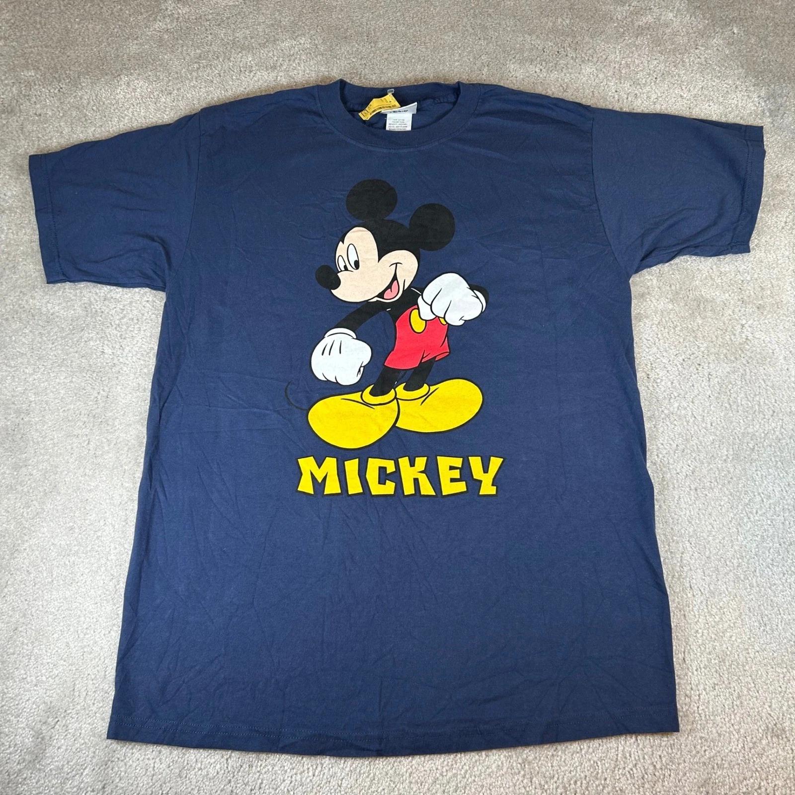 

NWT Vintage Y2K Walt Disney World Mickey Mouse T-shirt Mens L Navy Graphic USA 4XL