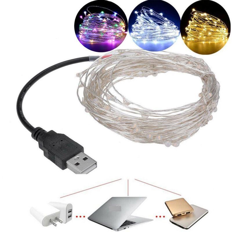 200 LED Micro Copper Wire String Fairy Lights Xmas Party Light Decor USB Plug In 200 LED Micro Copper Wire String Fairy Lights Xmas Party Light Decor USB Plug In