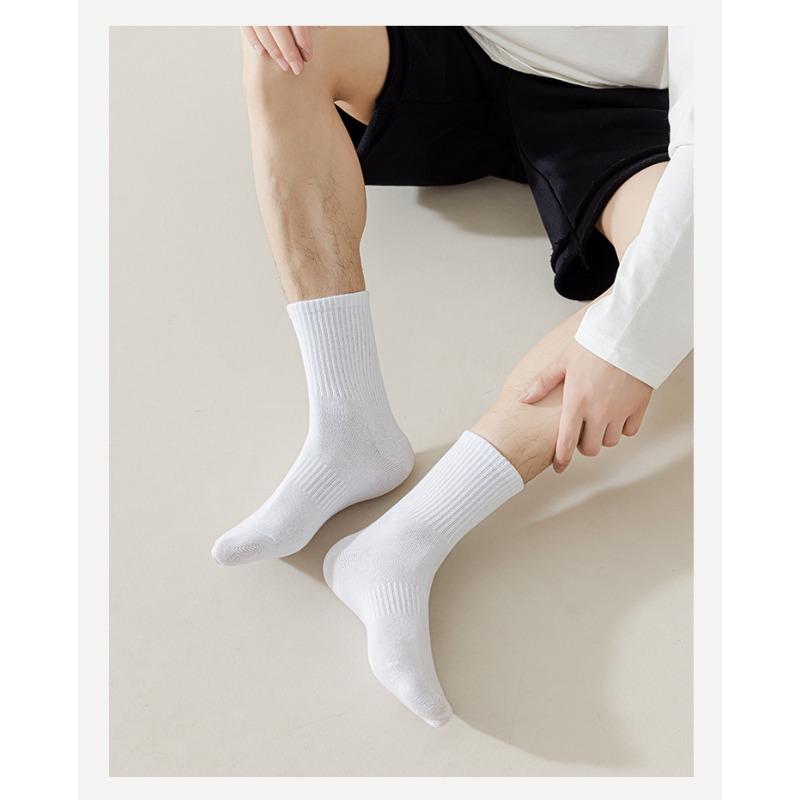 Male Spring and Summer Cotton Anti Pilling Sweat Absorption Deodorant Sports Socks