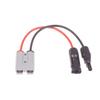 4Mm 12Awg Solar Panel Extension Cable With 50A Connector/Ring Terminal For Rv, Car Battery Charger Solar Panel Connect Adapter