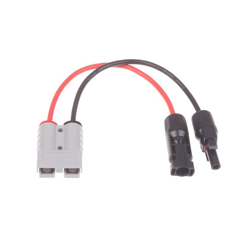 4Mm 12Awg Solar Panel Extension Cable With 50A Connector/Ring Terminal For Rv, Car Battery Charger Solar Panel Connect Adapter