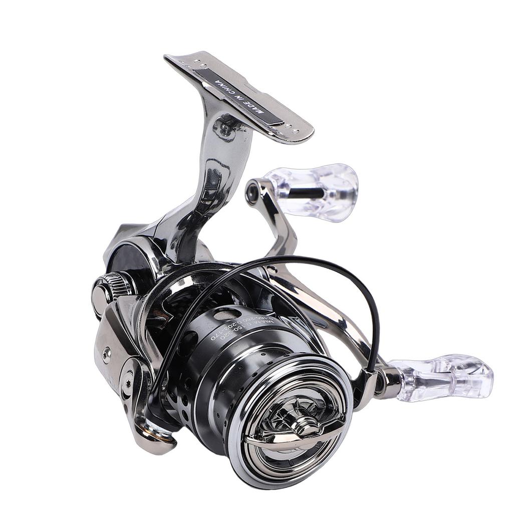 Fishing Reel with Carbon   Rock  Arm Stainless Steel Bearing 4KG Brake 5.2:1 Gear Ratio Double Handle IS1 1500