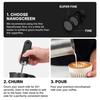 Subminimal NanoFoamer Lithium Performance Milk Frother | USB-C Rechargeable, IP4 Waterproof, Dual Speed, Stainless Steel | Premium Microfoamed Milk in