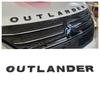 For Outlander 2013-2021 2022 2023 2024 Car Front Hood 3D Sticker Auto Logo Letter Patch ABS Carbon Fiber with 3M Tape LK2