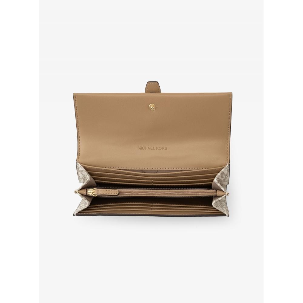 MichaeL Kors Greenwich L fLap Cont. wLt. Mk Sig Light Cream muLti 35f6ggre9v2605