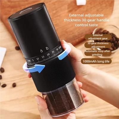 Gianxi Liten Bärbar Mini Hem Kök Kaffekvarn Maskin Kvarn Automatisk Typ-C Laddning Elektrisk Manuell Kaffekvarn