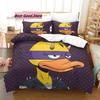 3D Anime Bettlaken-Set Quackity Duck Gedruckter Bettbezug Kissenbezug Bettwäsche-Set Bettwäsche Laken Steppdeckenbezug Doppel Queen King Größe