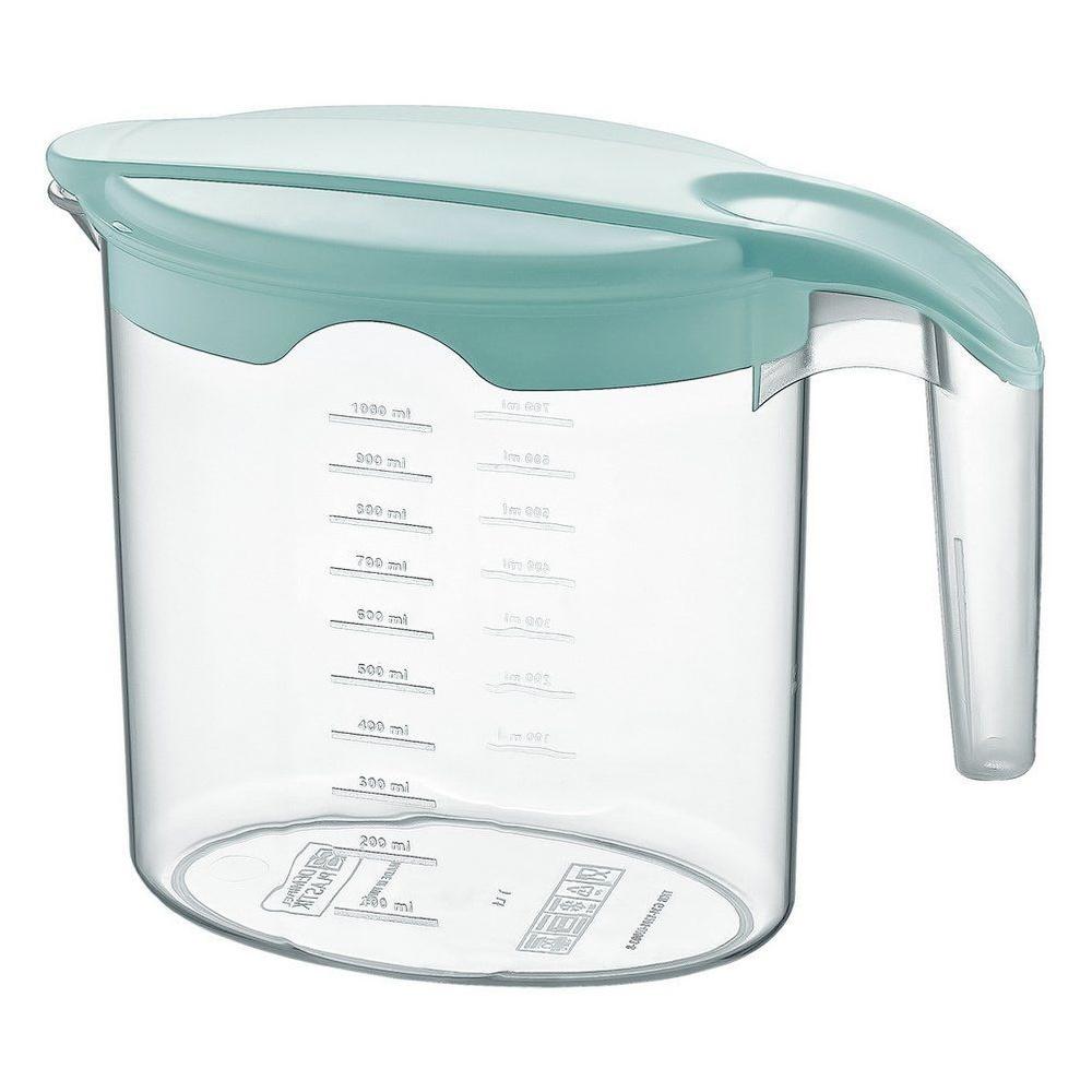Plastic Jug for Drinks, Water, Juice, Lemonade, with Lid, 1L