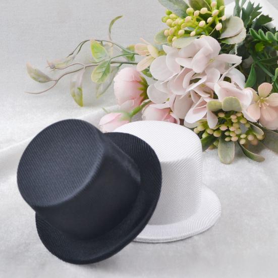 Mini Top Hat 9cm EVA Baby Toppers for Dolls Crafts Black/White Pet Costume Accessory