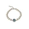French Style Aquamarine Bracelet for Women, Ins Light Luxury Niche Design, Elegant Best Friend Birthday Gift