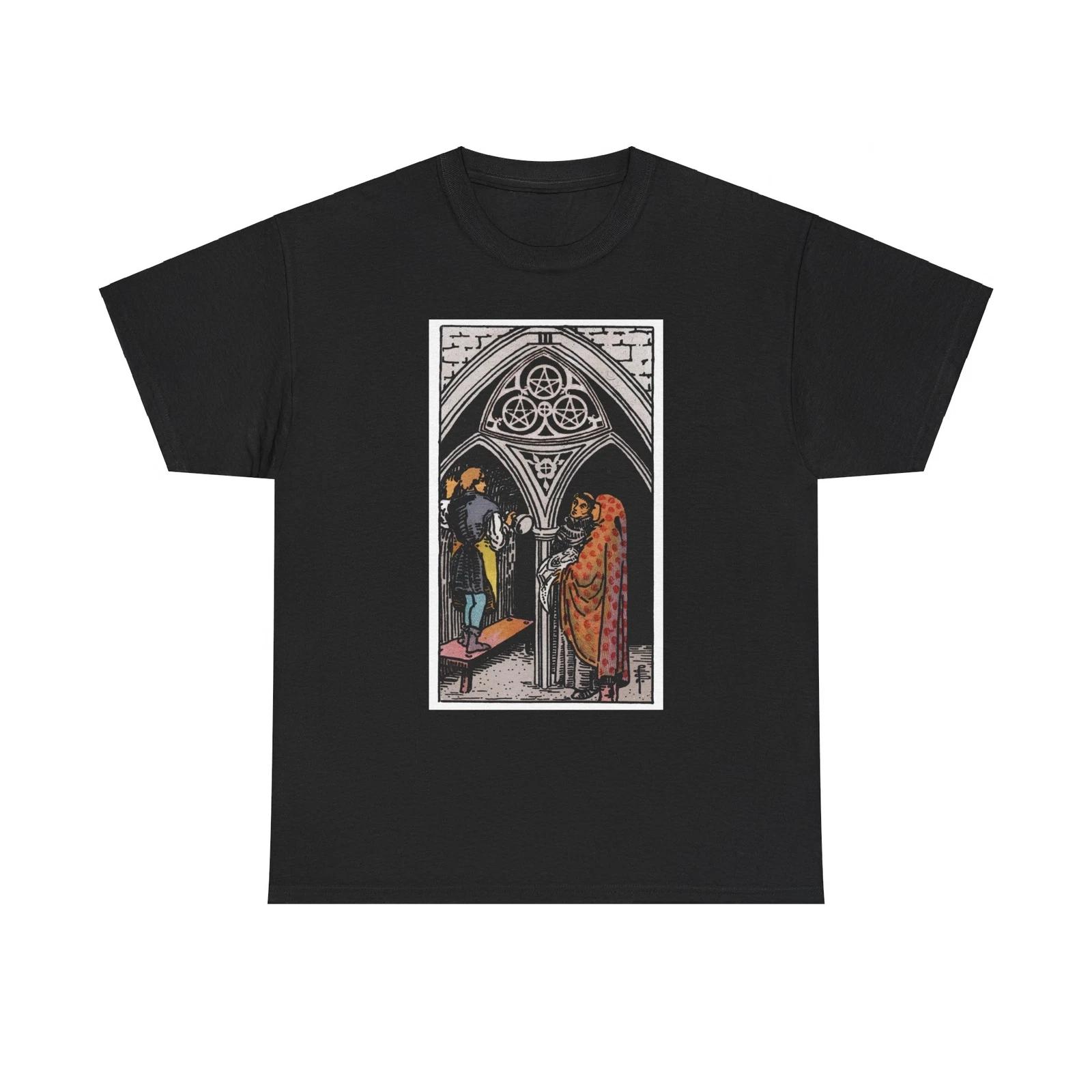 The 3 of Pentacles (Tarot Card) T shirt 3XL