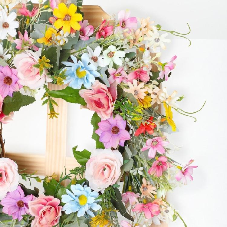 Fascinating Handcrafted Silk Daisy Wreath Adds A Touch Of Natural Charm To Your Space Ideal For Festivals And Gatherings