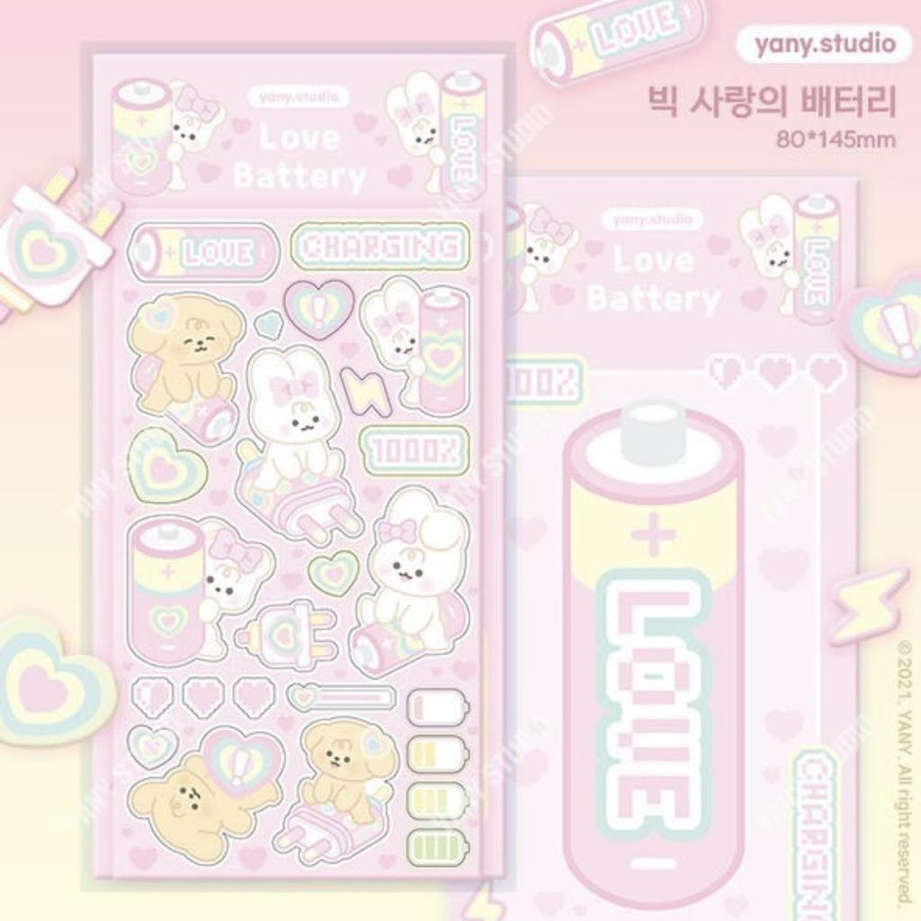 Korean Cute Cartoon Rabbit & Bear Stickers - Korean Style Guka Diary DIY Decorative Decals