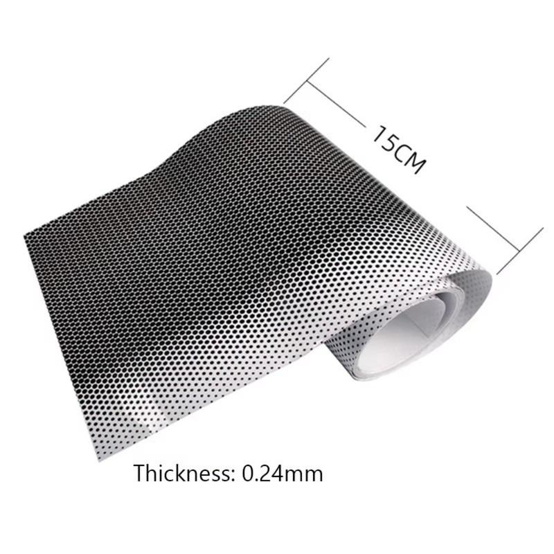 1M Auto-Sonnenschutz Schwarz Netz Perforiertes Vinyl Windschutzscheiben-Aufkleber Front UV-Schutz Auto Dekorationsaufkleber Fahrzeugdekoration