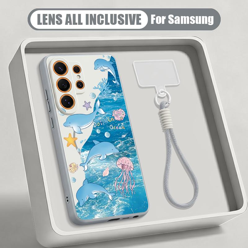 Csillagos Tengeri Delfin Kaland tok Samsung S26 Ultra S25 FE S24 S24 Plus A57 A37 A17 A56 A36 A16 A55 A35 A15 A54 5G készülékekhez Hibrid Mágneses Matt Borító