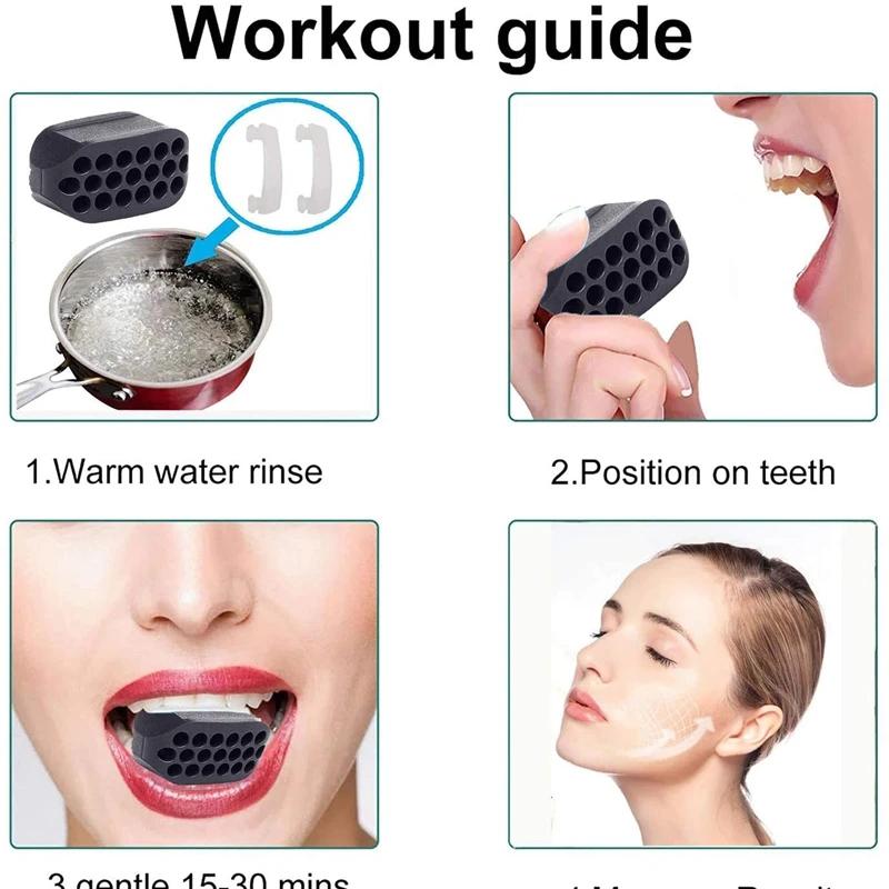 Sports Facial Jaw Exerciser Gym Fitness Ball Jawline Muscle Training Double Chin Reducer Neck Face Slimming Mouth Jawliner
