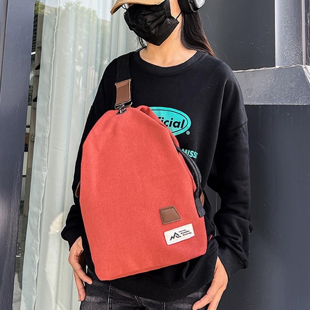 Large Capacity Male Crossbody Bag Retro Style Single Shoulder Pouch Canvas Chest Bag  Travel