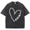 Happy Doll Bear Slogan Design T-Shirt Homme Shoulder Drop Kawaii T Shirts Novelty Tshirt Normcore Cool Short Sleeved