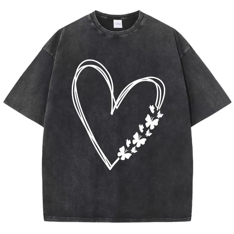 Happy Doll Bear Slogan Design T-Shirt Homme Shoulder Drop Kawaii T Shirts Novelty Tshirt Normcore Cool Short Sleeved