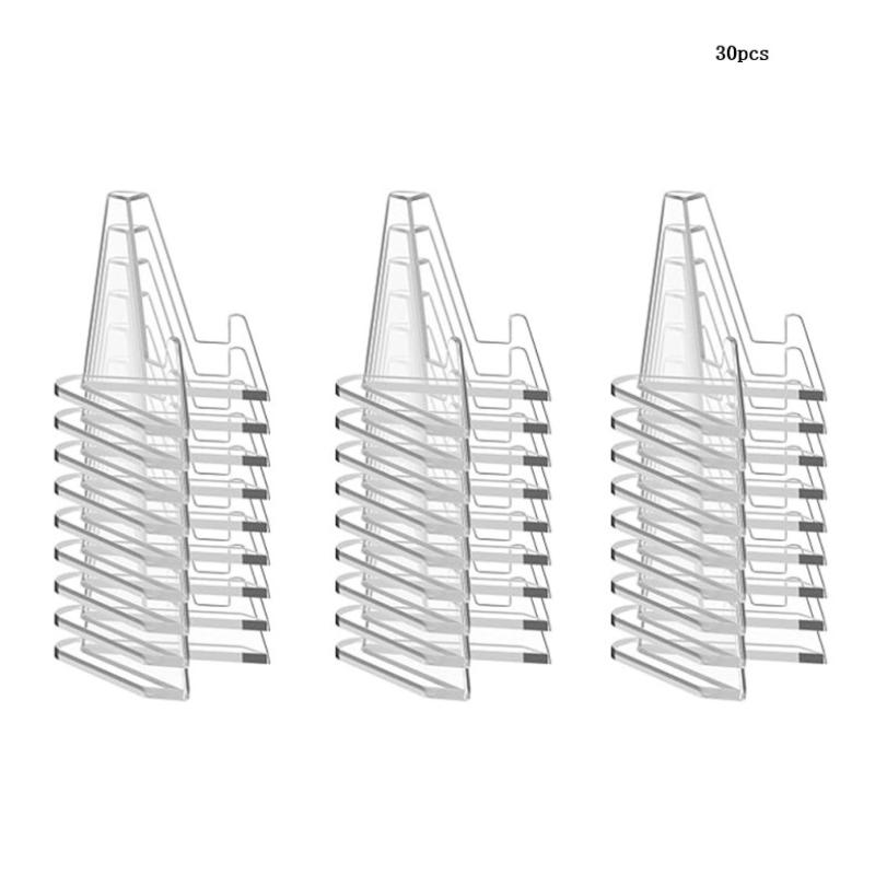 10/20/30Pcs Transparent Acrylic Coin Display Stand Trading Card Stand Commemorative Coin Mini Stand Badge Stand Ornament