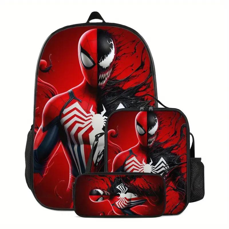 Ensemble Trois Pièces Cartable Scolaire pour Enfants, Cartable École Primaire, Sac Bandoulière Imperméable en Polyester, Trousse à Crayons. Ship according to the picture