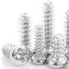 Nickel-Plated Self-Tapping Screws, Round Head, Flat Tail, Cross Pan, Sizes M2/M3/M4/M5/M6