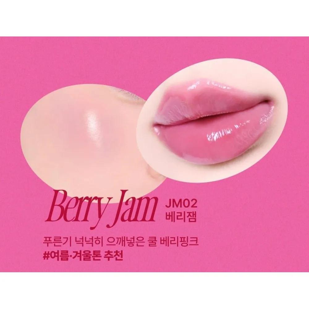 Feuchtigkeitsspendendes Rouge, Lippen & Wangen, Glänzender Jelly-Topf JM02 Beerenmarmelade