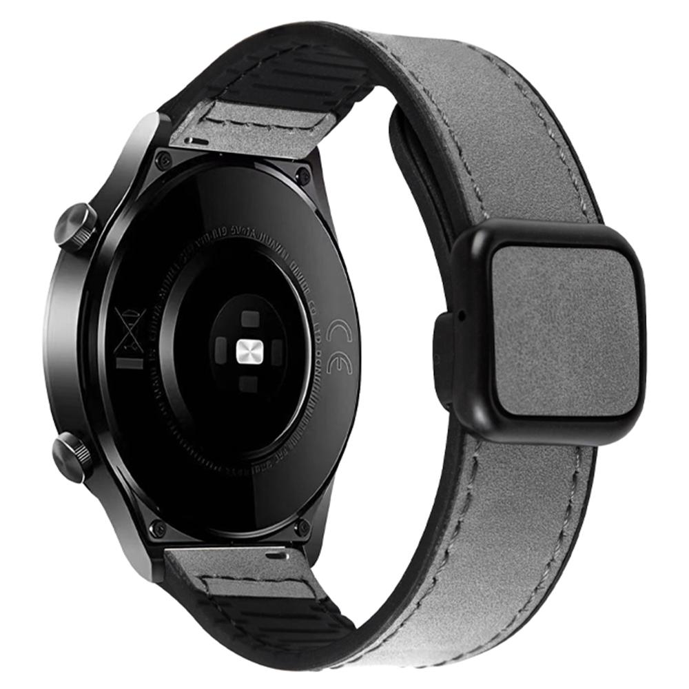 Für Garmin Venu 3/Venu 2/Vivoactive 4 22mm Uhrenarmband Magnetische Faltschließe Leder+Silikon Armband