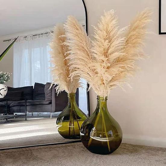 1/2/3/4/5Pcs Artificial Pampas Grass Bohemia Realistic Fluffy Fake Dried Grass Home Office Wedding Party Table Centerpiece Boho Decor
