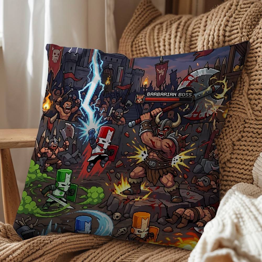 Art Cute Cool Castle Crashers Pillow Cover Living Room Sofa Cushion Cover Bedroom Room Bed Pillow Cover Home Decoration