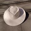 Red Love Suede Top Hat Wide Brim Fedora Hat Men Women Autumn Winter Felt Jazz Hats Classic Church Fedoras Chapeau Sombrero Mujer
