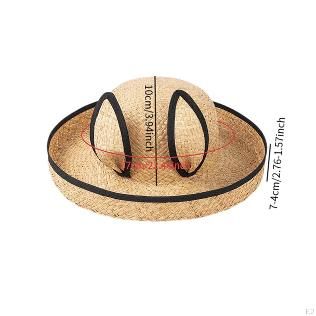 Straws Hat Comfortable Cap Brim for Wedding Short Trips Party Beach Holidays