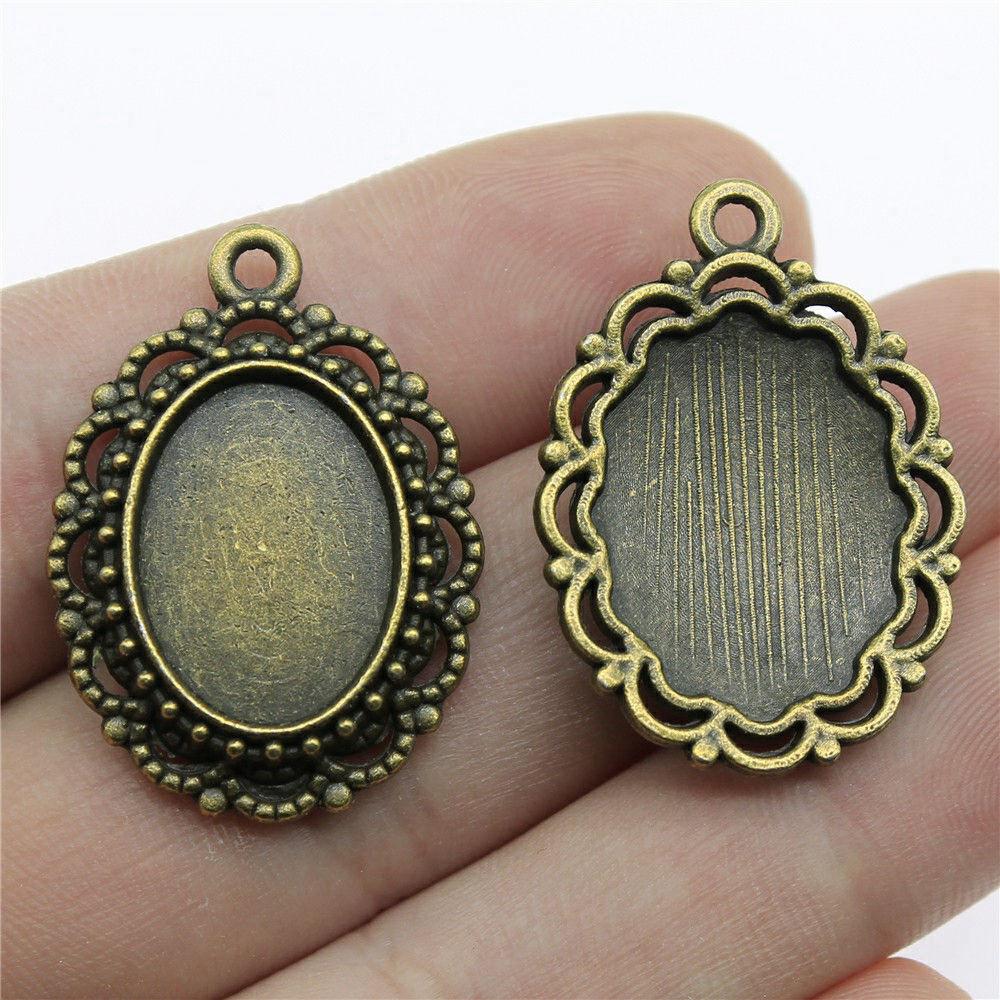 Owalna szklana baza kaboszonowa, oprawa, ramka pasująca 18x25mm 13x18mm, akcesoria, części, męska biżuteria, masywna, oryginalna dla Ciebie