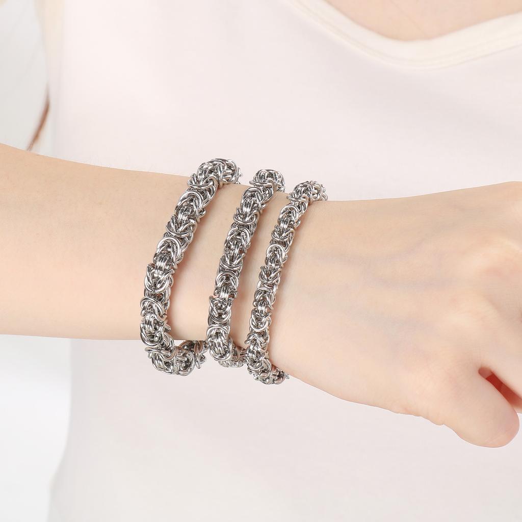 6/7/8mm O Ring Chain Bracelet for Men Women - Stainless Steel 304 - KB168577-Z