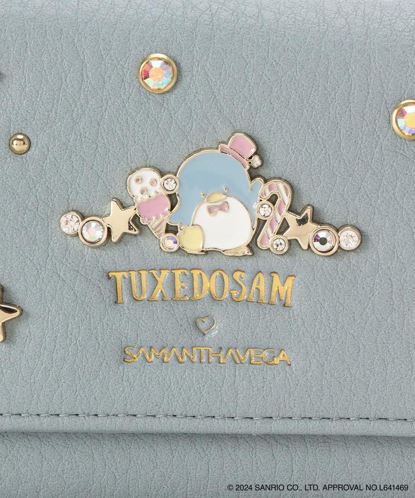 Samantha Vega Tri-fold Wallet [Tuxedo Sam Collection] Jeweled Folding Wallet for Women, Dark Blue