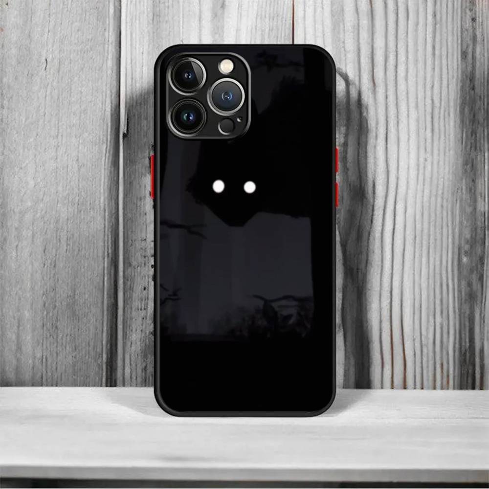 Dark Funny Monster Cat Matte Cover For iPhone 16 15 14 11 12 13 Mini Pro Max X XR XS MAX Phone Case shockproof