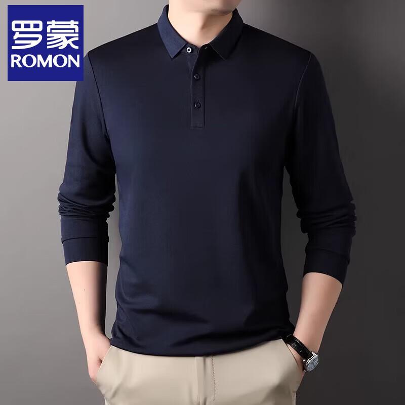 ROMON Men's 2026 Spring Long Sleeve Polo T-Shirt