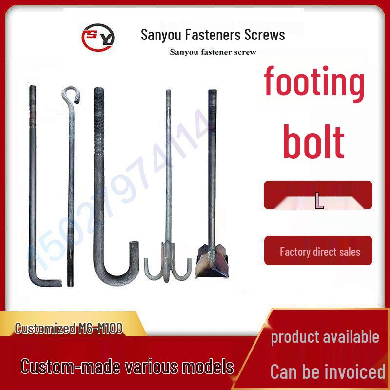 L-Type Anchor Bolt Screw for Embedded Part - Sizes M12 to M30