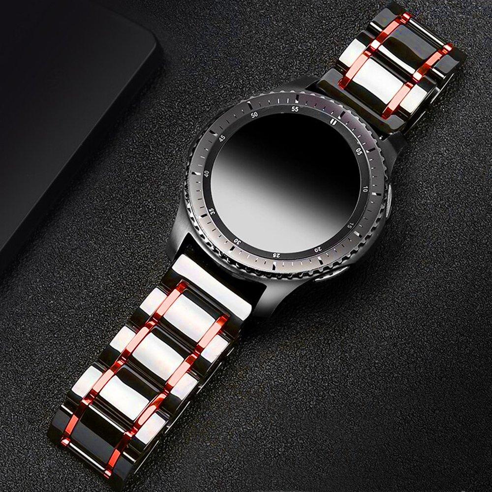 Bracciale universale con telescopio 22mm, Nero/Rosso