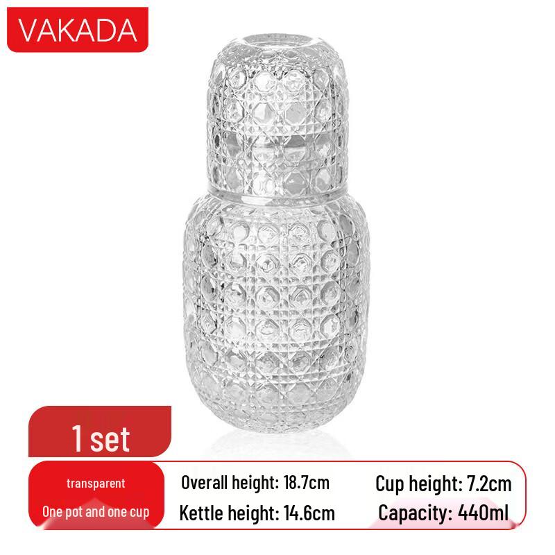 

VAKADA Glass Beverage Pitcher & Drinking Glass Collection